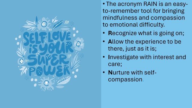 RAIN Meditation to deal with a low intensity emotional difficulty or an event. смотреть онлайн