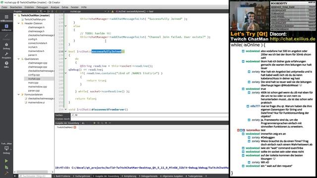 ? C++ Let's Try [Qt] - Twitch ChatMan #024 - LIVE STREAM #0068: Samstag, 05.08.2018 [11/13] смотреть онлайн