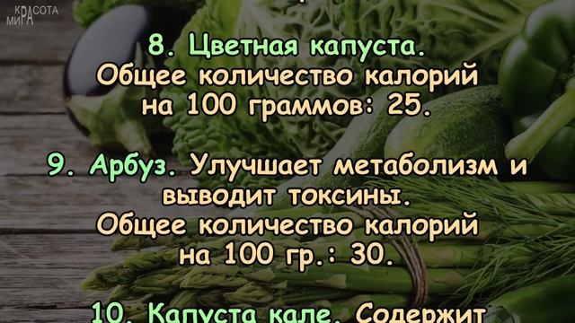 20 ПРОДУКТОВ, в которых ОЧЕНЬ МАЛО КАЛОРИЙ - для худеющих смотреть онлайн
