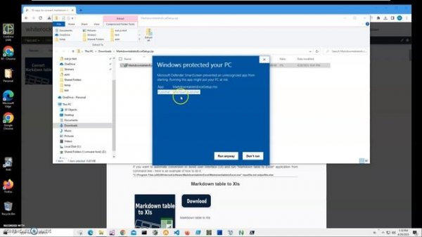 Markdown table to Excel