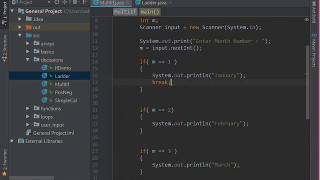 3 if else and switch statement||Java Course For Beginner смотреть онлайн