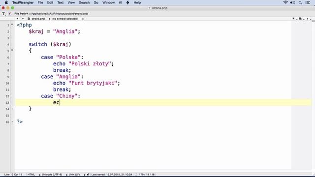 Kurs PHP - lekcja 14 - Instrukcja switch смотреть онлайн