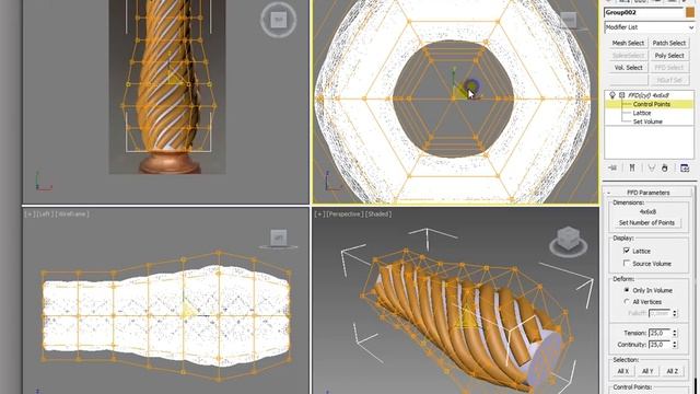 3dsMax уроки на русском 14 (построение витой балясины в 3dMax)