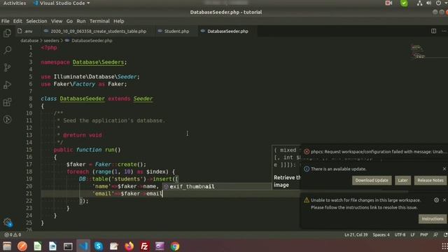 Laravel Eloquent Relation | Insert data using faker | Learning Points смотреть онлайн
