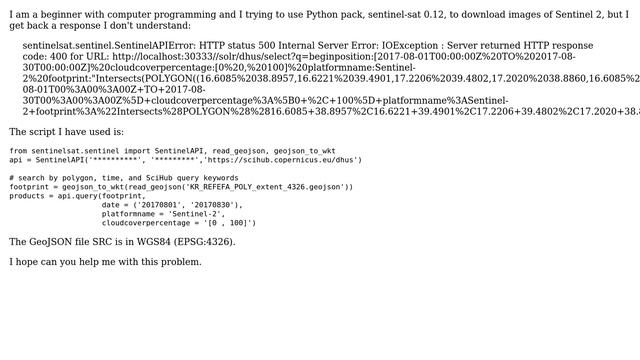 GIS: Sentinelsat 0.12 Python (2 Solutions!!) смотреть онлайн