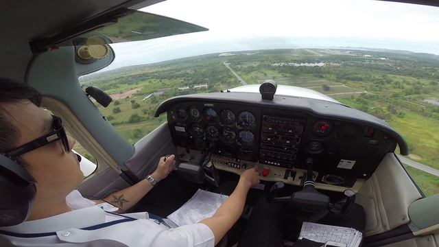 Full stop landing at VTBU U-TAPAO with Cessna172 смотреть онлайн