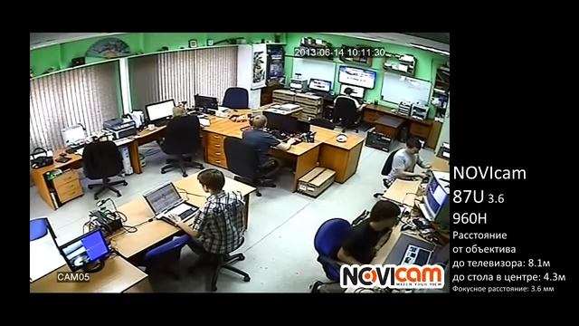 Демонстрация работы камеры Novicam 87E смотреть онлайн