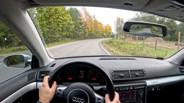 Audi RS4 B7 POV Binaural Autumn Drive - German Muscle Car