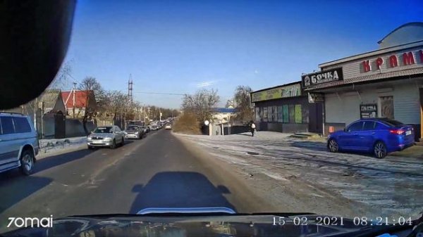 Traffic Jam movement into Kherson from Kamyshany (утренняя пробка на въезде в Херсон с Камышан)