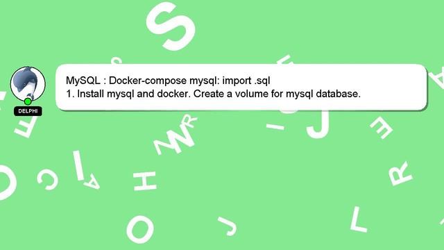 MySQL : Docker-compose mysql: import .sql смотреть онлайн