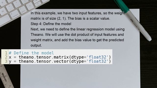How to implement a basic linear regression model using Theano in Python? смотреть онлайн