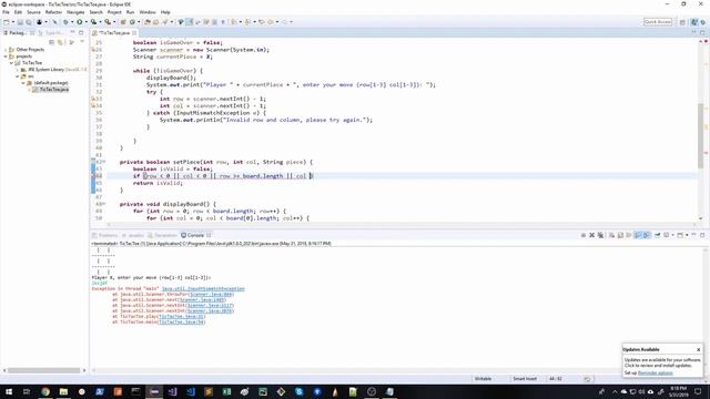 Tic Tac Toe in Java смотреть онлайн