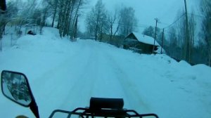 На квадроцикле зимой / ремонт рулевой