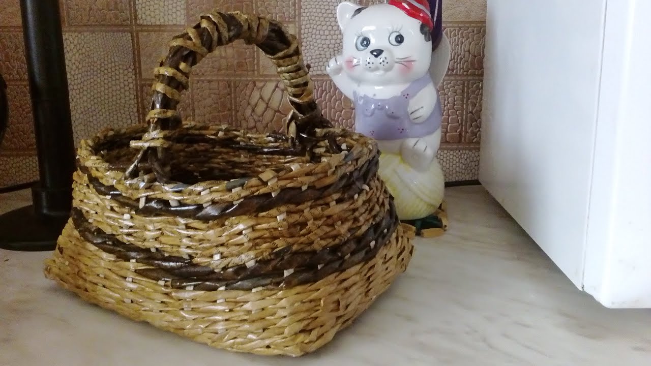 Поделки из бумажных трубочек своими руками. Плетение из бумажной лозы