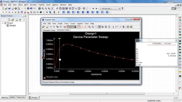 NI Multisim: Find the maximum value of trace in Grapher View смотреть онлайн