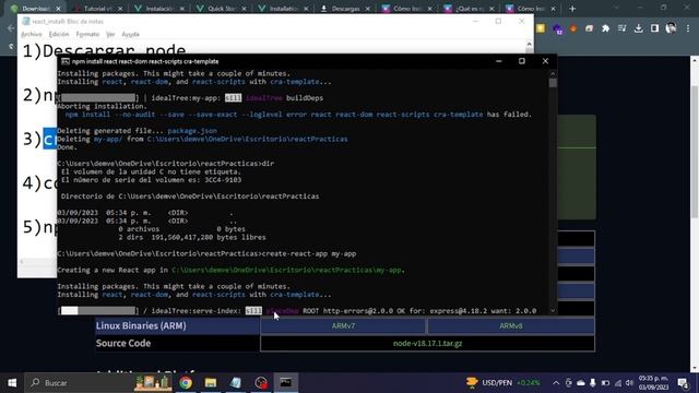 Instalar react.js con node.js - Windows 10 смотреть онлайн