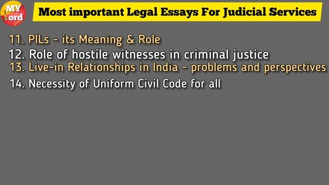 Most important Legal Essays for Judiciary Services mains examination | current & all time смотреть онлайн
