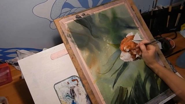 Watercolour painting. Red panda, Firefox. Рисуем акварелью, красная панда смотреть онлайн