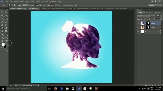 Ink Smoke Face Effect - Photoshop Tutorial смотреть онлайн
