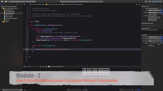 Lesson #2 | How To Use Long Press Gesture Recognizer In Swift 5 смотреть онлайн