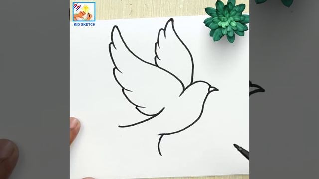 ✅ How To Draw a Bird in 2 Minutes| птица рисование | Dove Bird Drawing Easy | Peace Dove Drawing смотреть онлайн