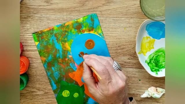 Как нарисовать кошку Декоративная Интерьерна картинка для детей и начинающих смотреть онлайн