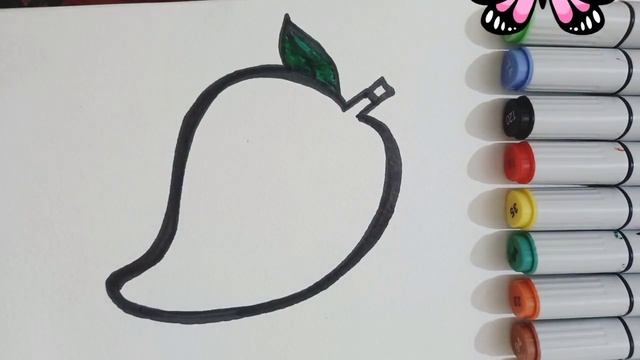 Cute drawing How to draw a mango for kids / bolalar uchun mango chizish / нарисовать манго для дете смотреть онлайн