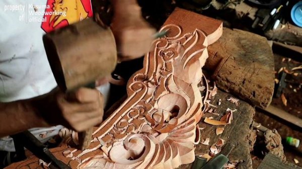 extraordinary wood carving techniques and skills || wooden craft carving single head sofa for king