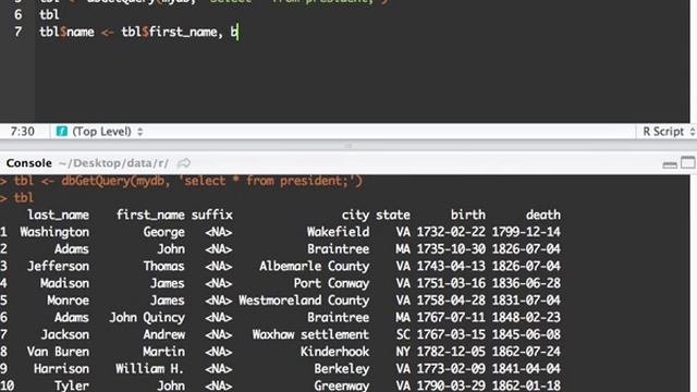 R 프로그램 26 _RMySQL, SQL смотреть онлайн