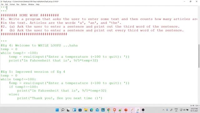9 of 100 Days of Python Programming смотреть онлайн