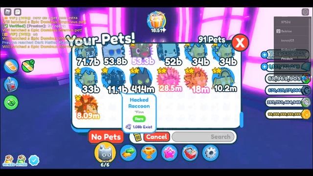 Claiming my 2 dm pixel demons and 1 dm pixel wolf Roblox Pet simulator смотреть онлайн