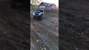 Учусь ездить на квадрике  cf moto 500