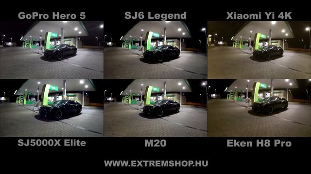 GoPro Hero 5 - SJ6 Legend - SJ5000X Elite - M20 - Xiaomi Yi 4K - Eken H8 Pro Comparison test Night смотреть онлайн