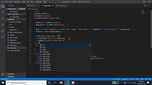 PHP Session Login with Database смотреть онлайн
