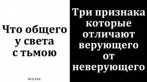 "Отличительные признаки верующего и неверующего". П. Ю. Лузик. МСЦ ЕХБ
