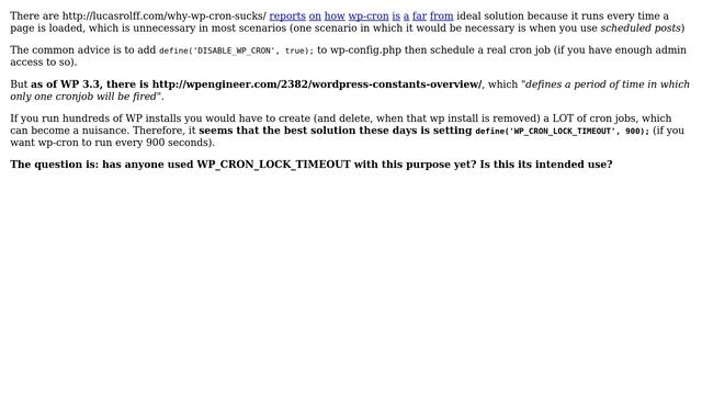 Wordpress: Better handling of WP-CRON server load abuse смотреть онлайн