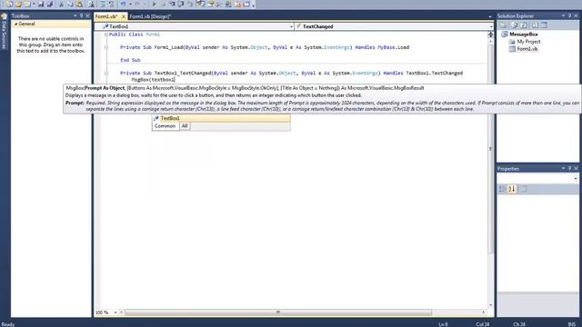 VB.NET 2010 Series - Episode 6: Getting User Input/TextBoxes смотреть онлайн