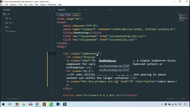 Curso Completo Bootstrap 4 | Components Jumbotron, Clase 27 смотреть онлайн