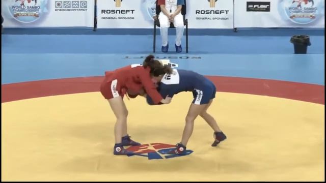 SAMBO WOMAN WC 2016 60kg  SHEVCHENKO ANASTASIYA UKR   KOSTENKO YANA RUS