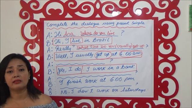curso de inglés PRESENTE SIMPLE PRESENT SIMPLE COMPLETING DIALOGUES IN ENGLISH смотреть онлайн