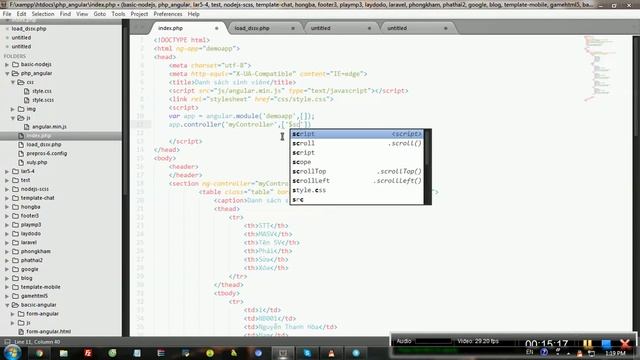 Create a example Angularjs + Php + Mysql смотреть онлайн