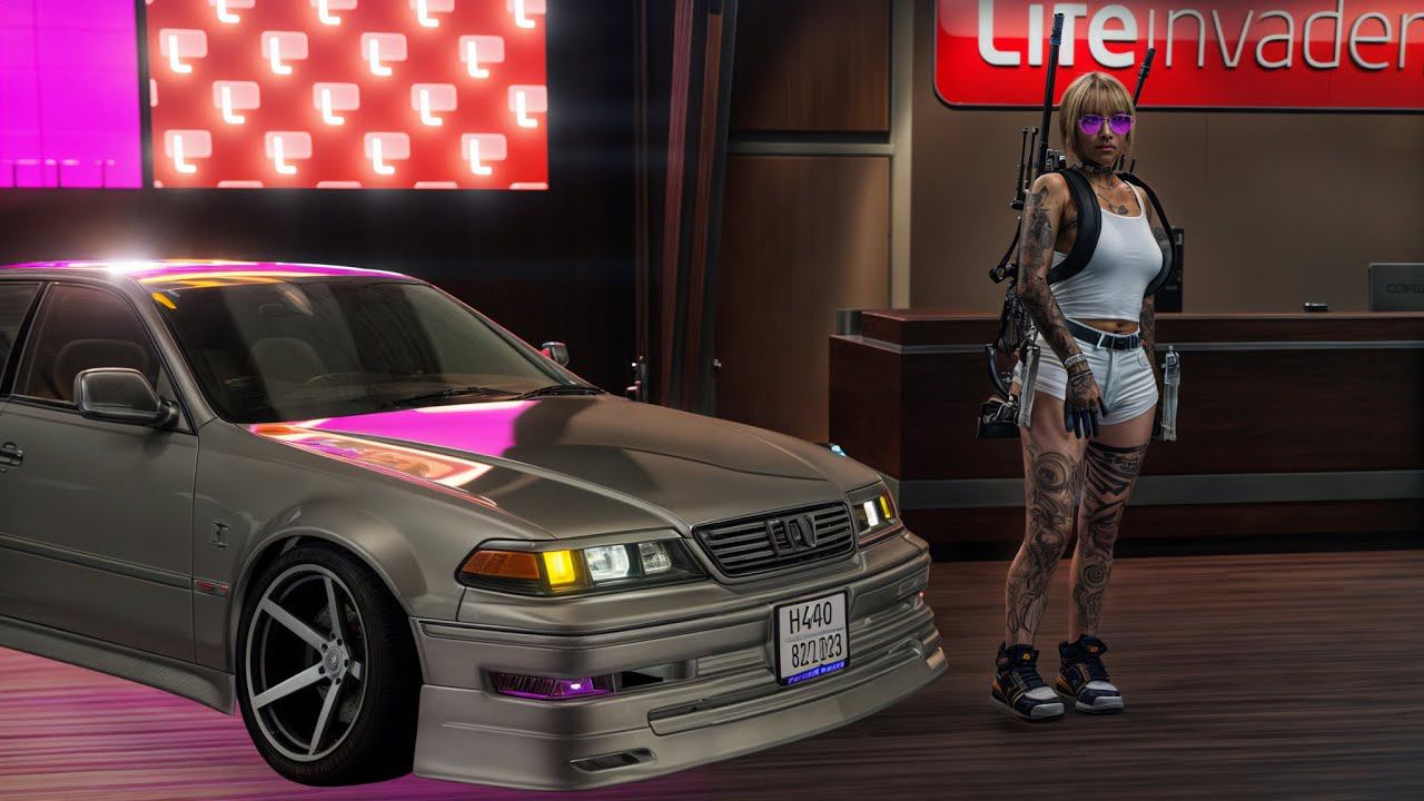 Эпичный дрифт на Марк 2 100 кузов в GTA V | LOWBASS & AlhimiK