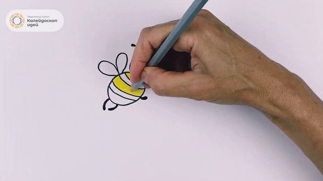 Как нарисовать пчелу поэтапно карандашами смотреть онлайн