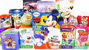 20 Киндер Сюрпризов, Unboxing Kinder Surprise ТАЧКИ 3,Ми-ми-мишки,Дисней,ПОНИ,Paw Patrol,LEGO,Marvel