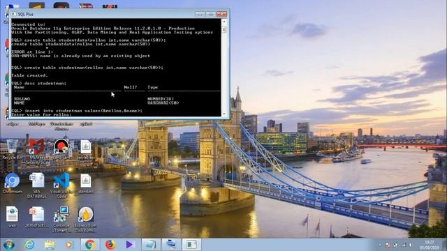 SQL DML COMMANDS IMPLEMENTATION IN ORACLE_INSERT (ORACLE 11g) and UPDATE OPERATIONS. смотреть онлайн