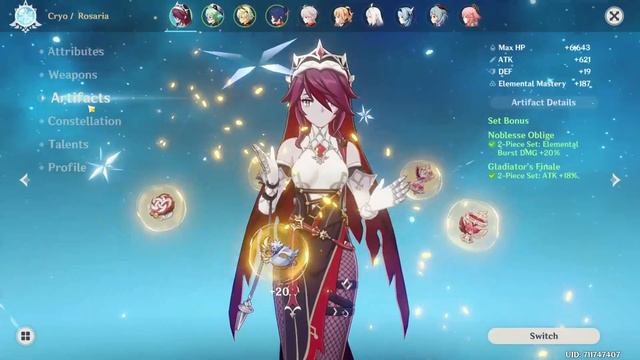 Triple-crowned Rosaria Abyss Showcase (Genshin Impact Spiral Abyss 2.5 Phase 1 9*) смотреть онлайн