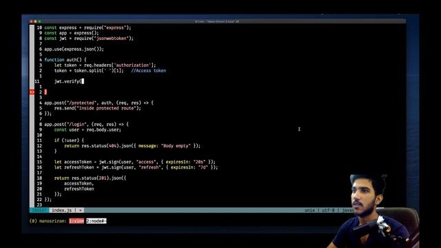 JWT Authentication using Refresh, Access Tokens - NodeJS смотреть онлайн