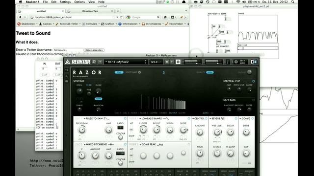 Tweet 2 Sound - new Version + Google Map Data 2 MIDI CC смотреть онлайн