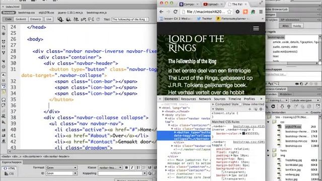Responsive pagina met Bootstrap 9: het menu aanpassen en de jumbotron opschuiven смотреть онлайн