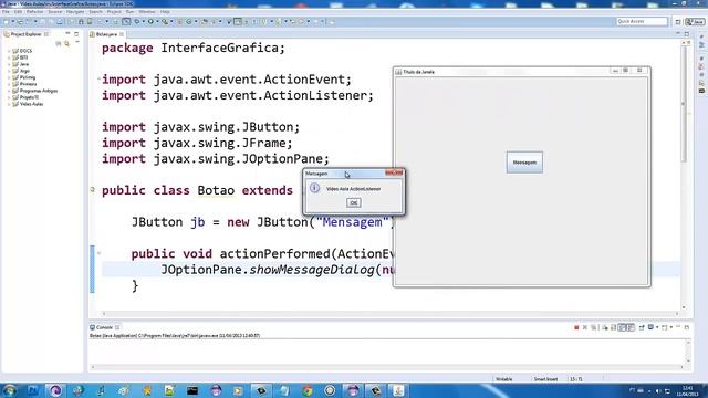 Aula de Java 044 - ActionListener, adicionando ação смотреть онлайн